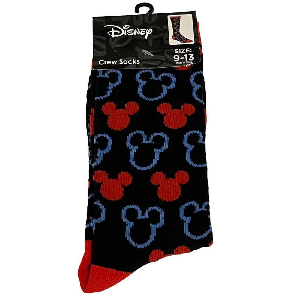 Disney Black and Red Mickey Mouse Socks